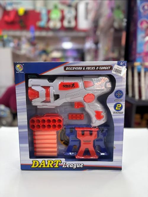 ست تفنگ تیر ابری DART League - اسباب‌بازی هدف‌گیری با تیرهای ایمن