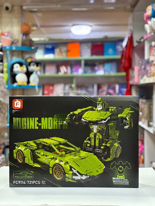 لگو ترانسفورمر سبز دوکاره ماشین و ربات (721 قطعه) کد 9114