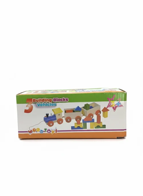 قطار چوبی برعکس یک واگن | اسباب‌بازی فکری و آموزشی کودکانه