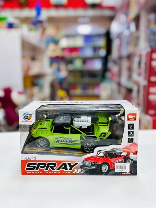 ماشین کنترلی مسابقه‌ای دودزا (اسپری) شارژی با ریموت کنترل