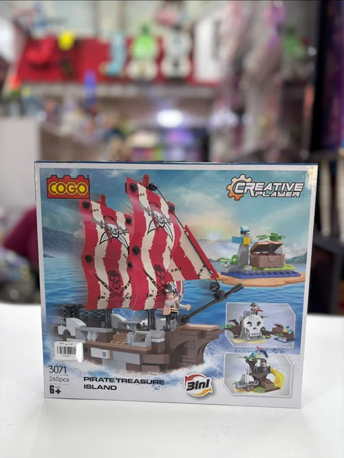 کشتی دزدان دریایی و جزیره گنج - 3 در 1 COGO Creative Player 3071